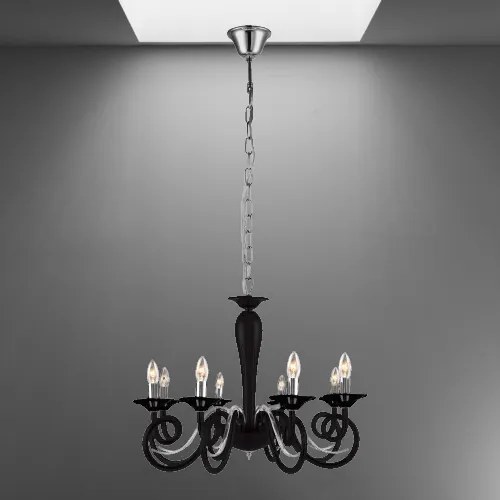 Čierny retro luster LUXERA 62103 MOZART 2 Ø83