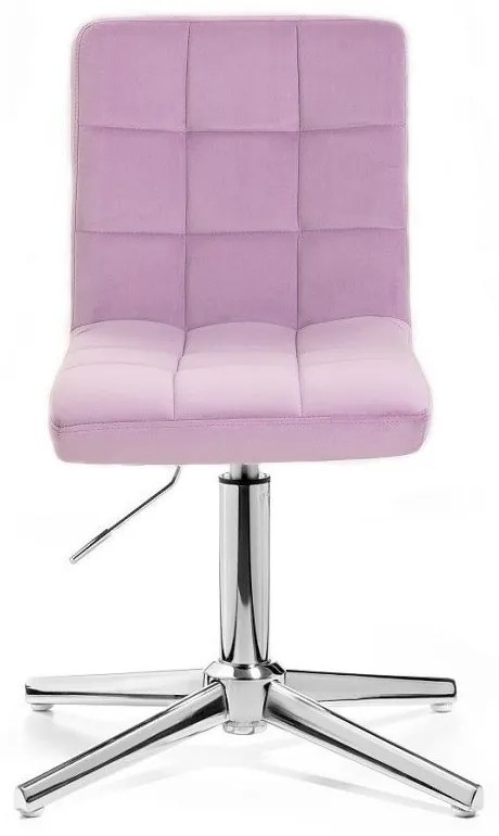 LuxuryForm DESIGN Stolička TOLEDO VELUR na striebornom kríži - levanduľa