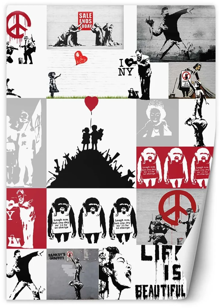 Gario Fototapeta Umelecké diela Banksy Materiál: Vliesová, Rozmery: 200 x 280 cm