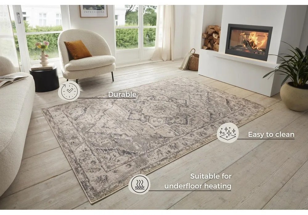 Sivobéžový koberec 120x170 cm Terrain Designer Sand – Hanse Home