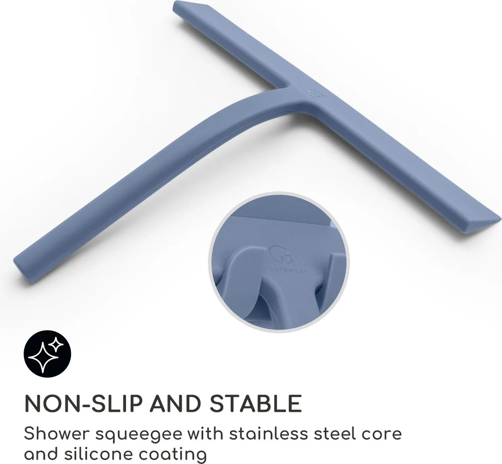 Gütewerk by blumfeldt Blaze Stierka na sprchový kút 28 cm Silikónový kryt Jadro z nehrdzavejúcej ocele Moderný dizajn