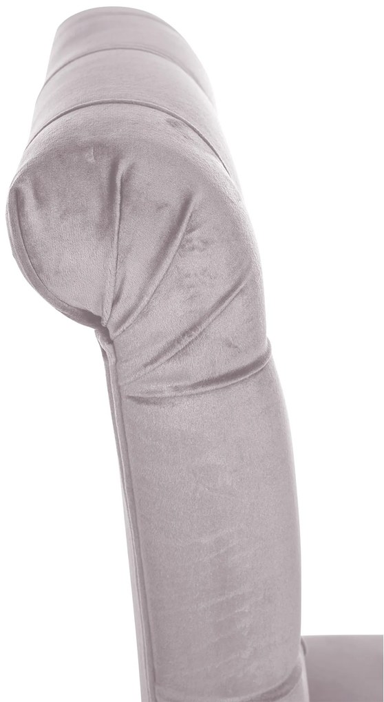 Jedálenská stolička Lisburn - zamat - Sivá