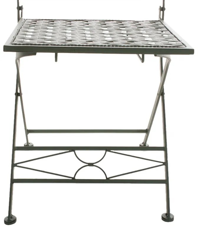 Kovová skladacia stolička Asina (SET 2 ks) - Zelená antik