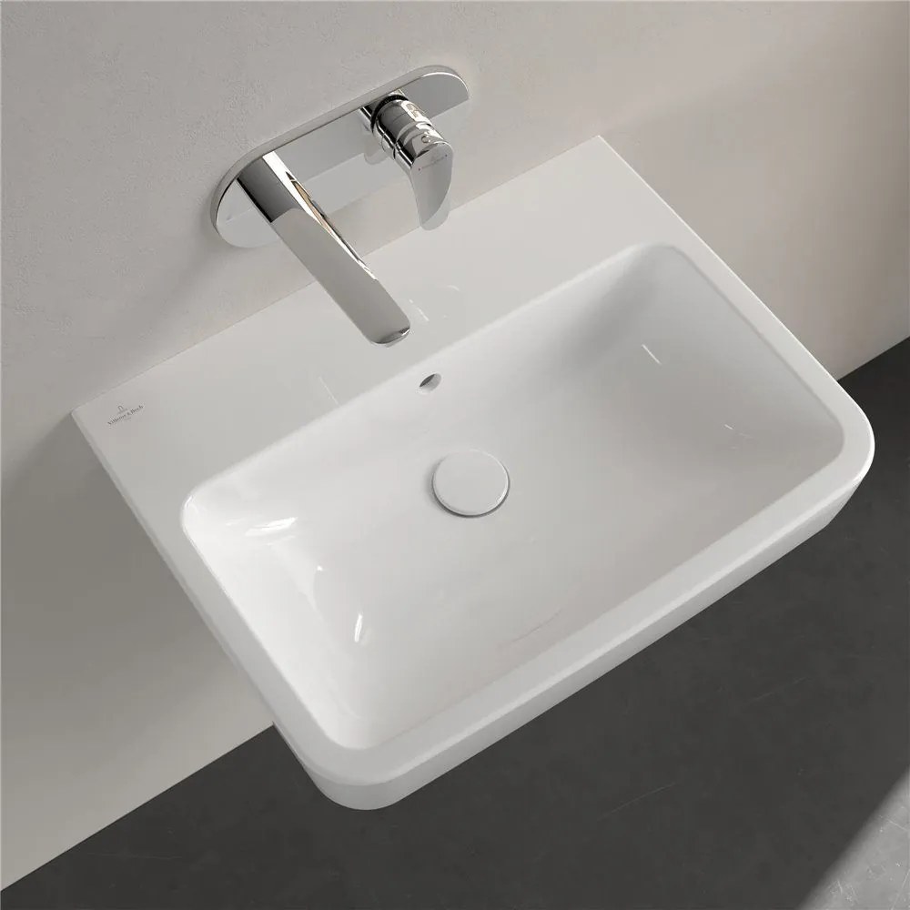 VILLEROY & BOCH O.novo závesné umývadlo bez otvoru, s prepadom, 600 x 460 mm, biela alpská, 4A416201