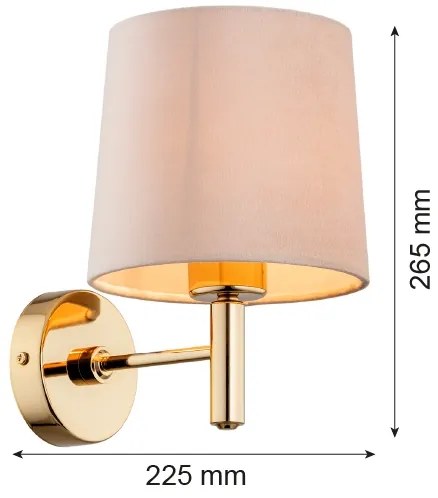 Argon 4727 - Nástenné svietidlo PONTE 1xE27/15W/230V