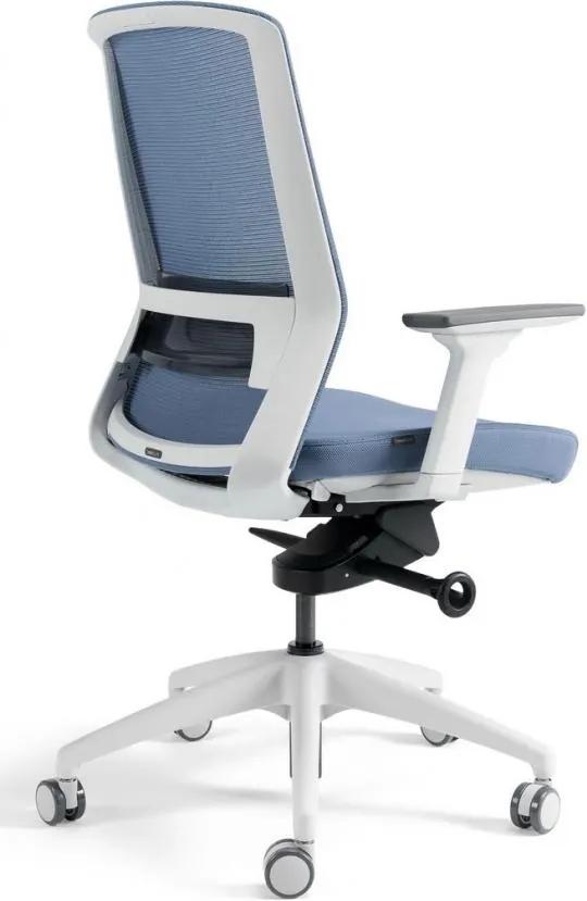bestuhl -  BESTUHL Kancelárska stolička J17 WHITE BP modrá svetlá