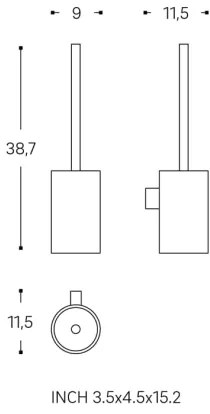 LAUFEN H3840610040001 - Nástenná WC kefa NIARA lesklý chróm