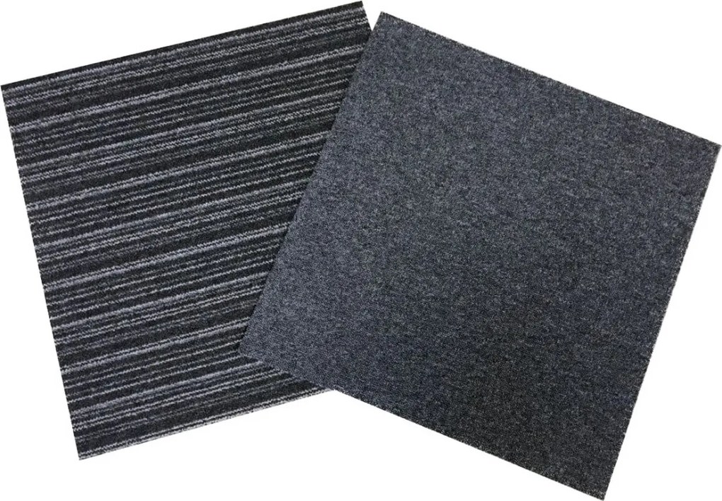 Vopi, Kobercový štvorec Vienna dark grey 7278 50 x 50 cm, chodba / predsieň