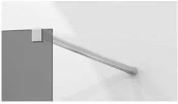 Mexen Kioto, sprchová zástena typu WALK-IN 130x200 cm, 8mm šedé sklo, 800-130-000-00-40