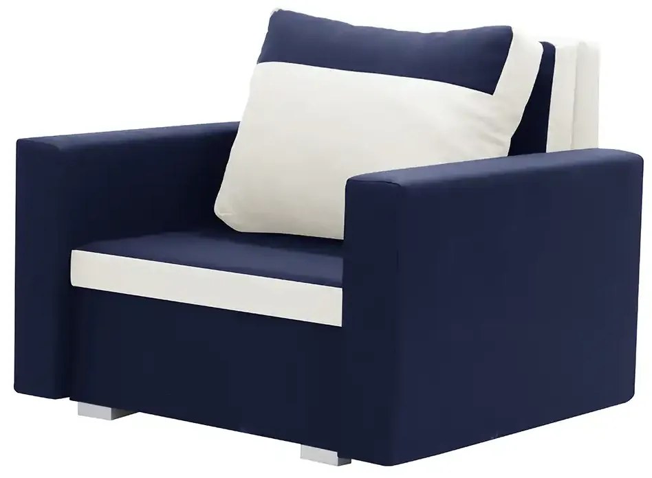 Kreslo ASTRA3 s funkciou spania Námornícka modrá/krémová