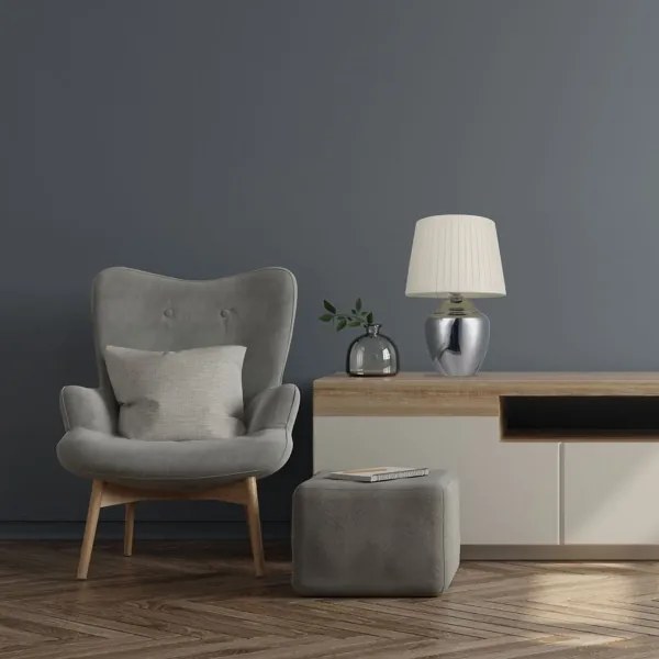 Stolná lampa 1xE27/25W/230V lesklý chróm