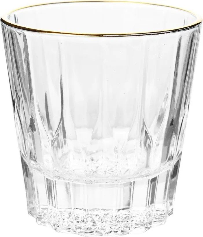Pohárik na vodu so zlatým prúžkom Gold line - Ø 9*9 cm / 200 ml