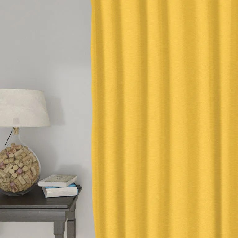 Goldea dekoračný záves loneta - sýto žltý 140x140 cm