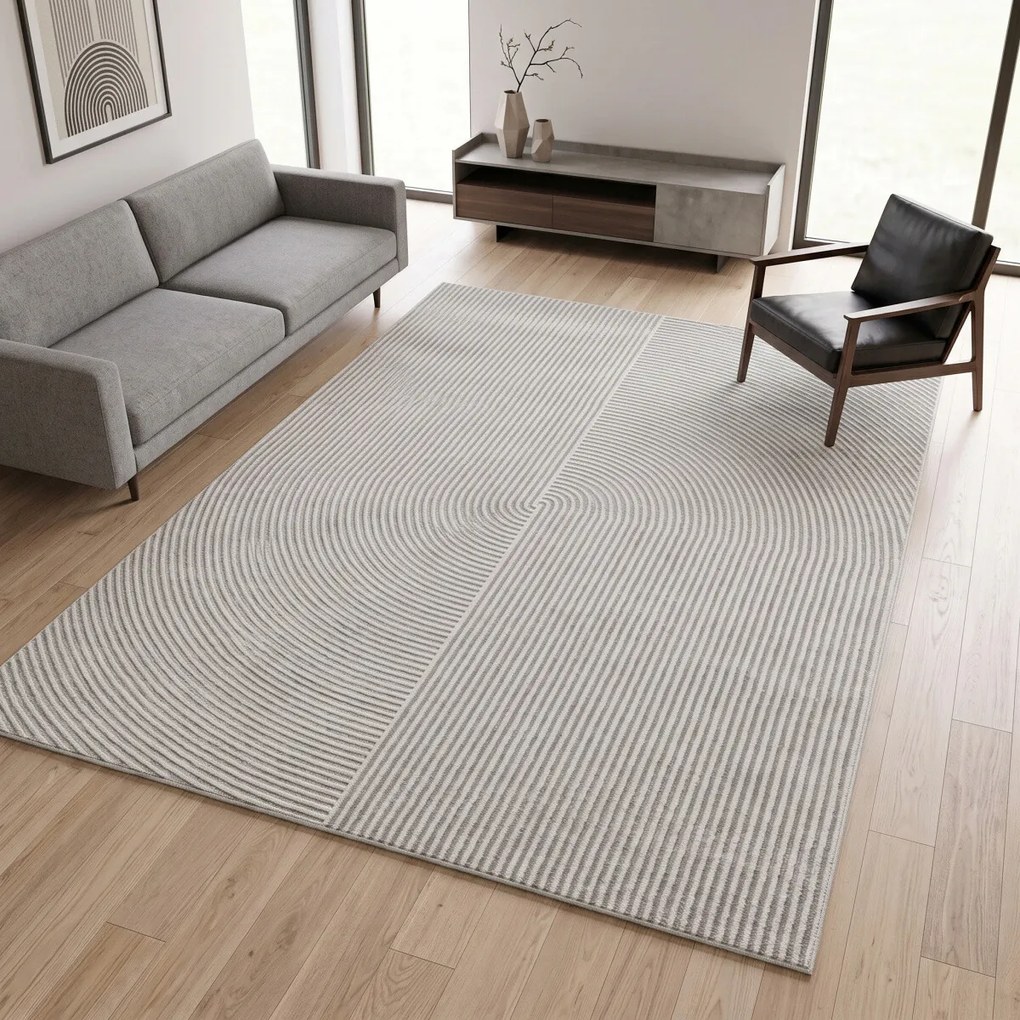 Angel Carpet, Kusový koberec Zafiro 19 Grey, 60x110, šedá, kancelária