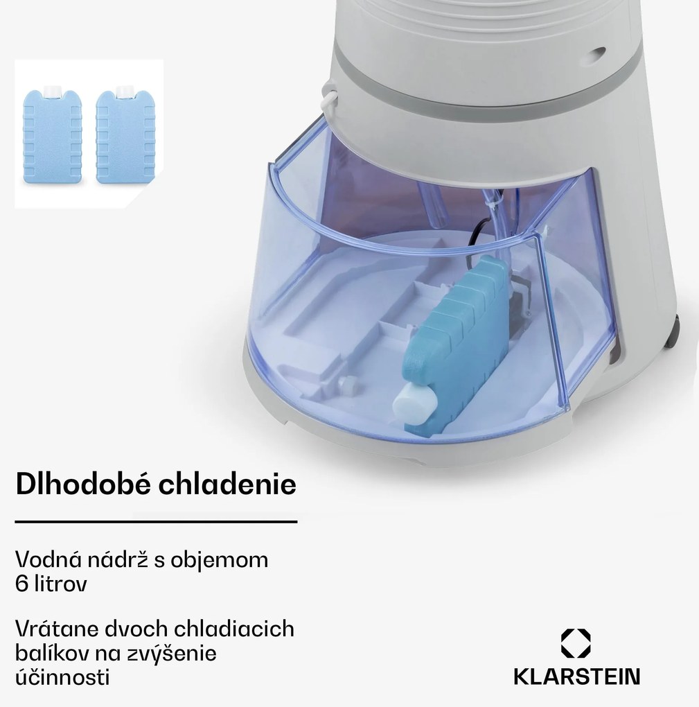 Klarstein Skyscraper Ice Smart, 4-v-1 ochladzovač vzduchu, ventilátor, 210m³/h, WiFi, diaľkové ovládanie