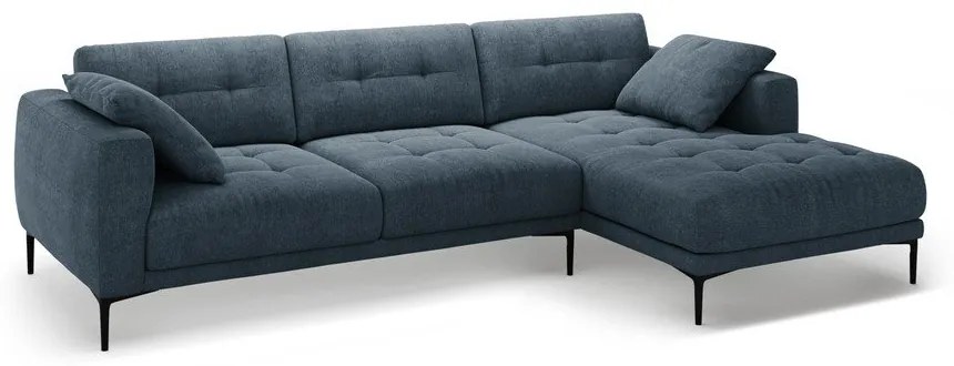 Tmavomodrá rohová pohovka (pravý roh/s leňoškou) Bemy – Micadoni