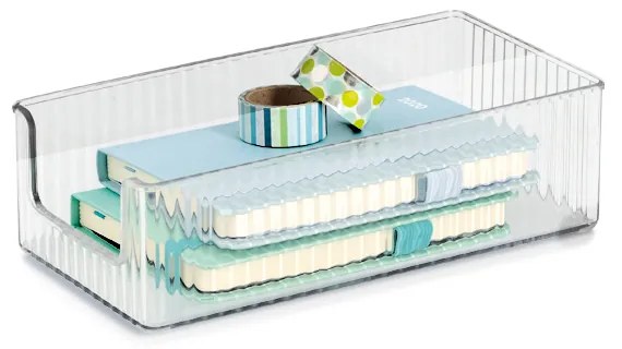 Zeller Present Stohovateľné organizéry transparentné, 3ks v sade PETITE