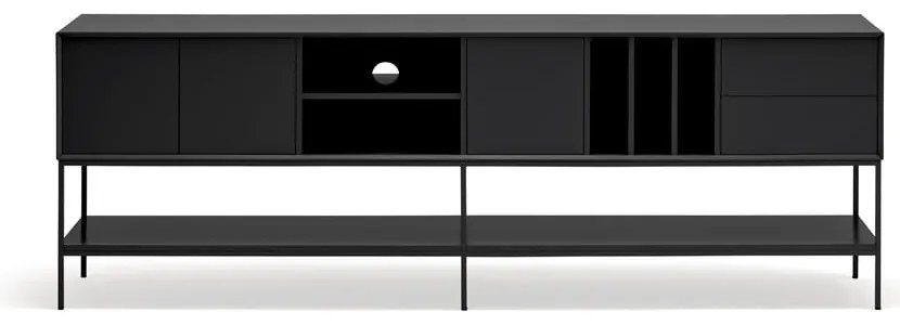 Čierny TV stolík 220x74x45 cm Platt – Teulat