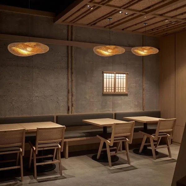 Immax 08270L - Luster na lanku HILO 1xE27/40W/230V pr. 80 cm bambus