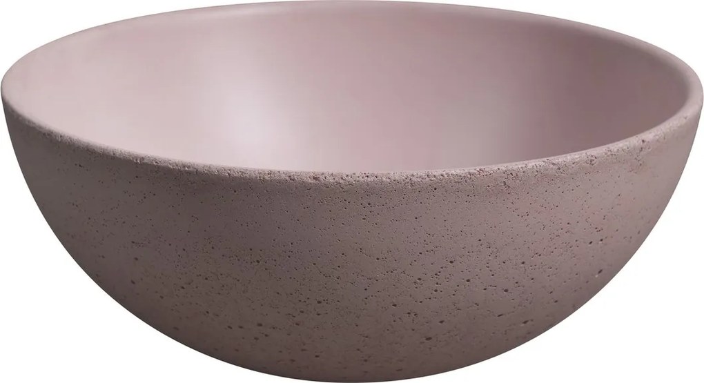 Sapho Sapho, MINOR betónové umývadlo na dosku, priemer 26cm, ružová matná, MR26021