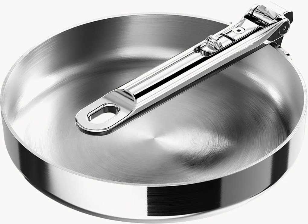 Panvica z nehrdzavejúcej ocele's skladacou rukoväťou Space