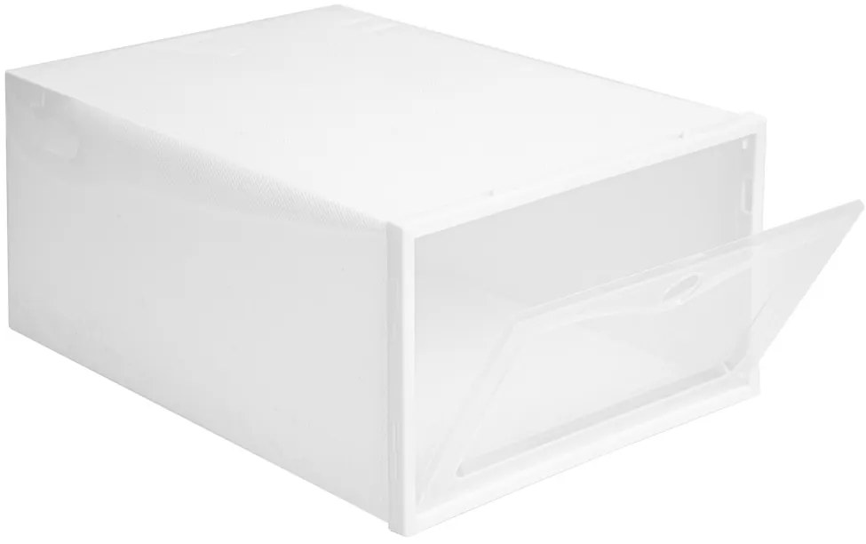 Súprava 10 ks boxov na topánky OSLO biela