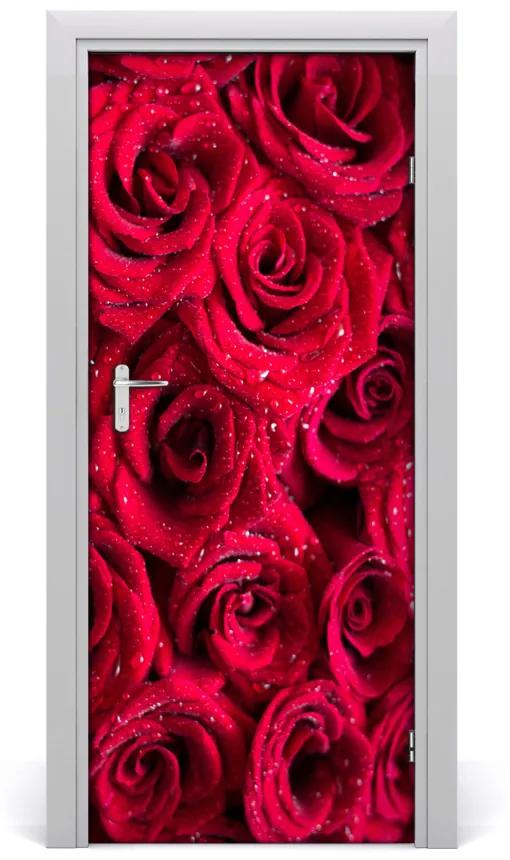 Fototapeta na dvere červená ruža 75x205 cm