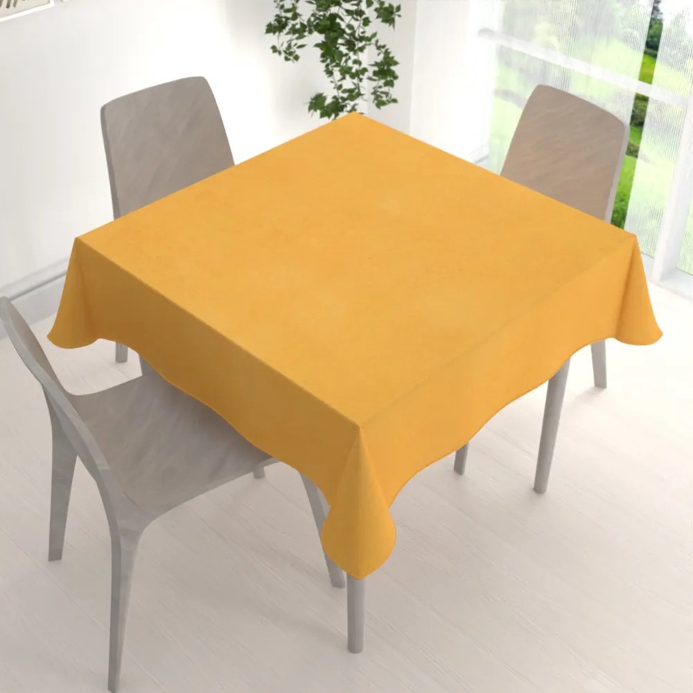 Biante Dekoračný štvorcový obrus BKW-211 Horčicový žíhaný 110x110 cm