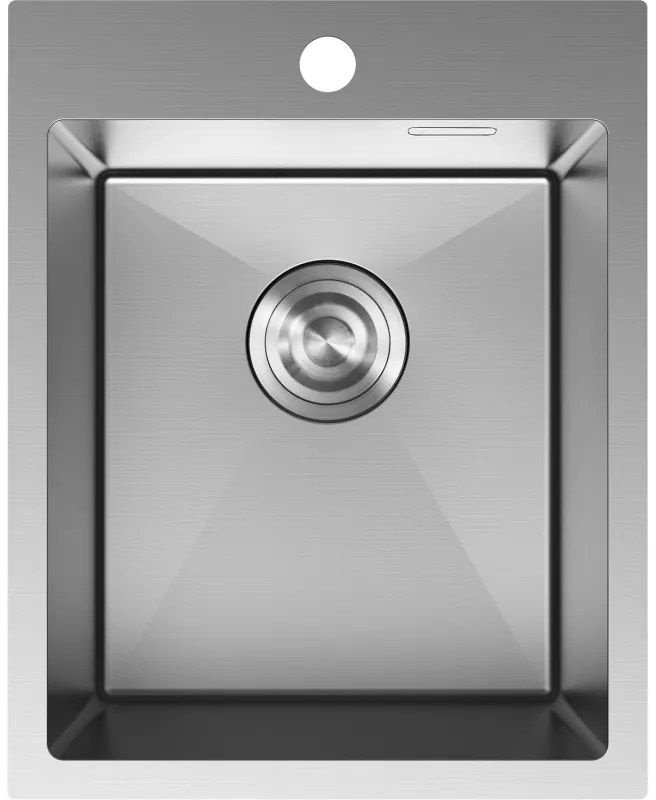 Mexen Solix, 1-komorový nerezový drez 400 x 500 mm, brúsená oceľ, 6406401000-01