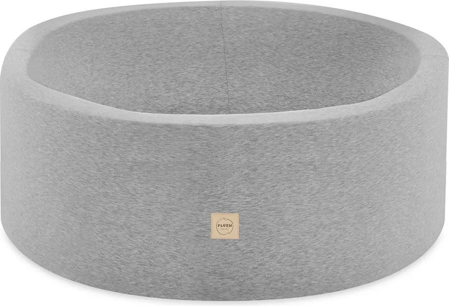 Suchý bazénik 90x40 cm, okrúhly, svetlo šedý, bavlna
