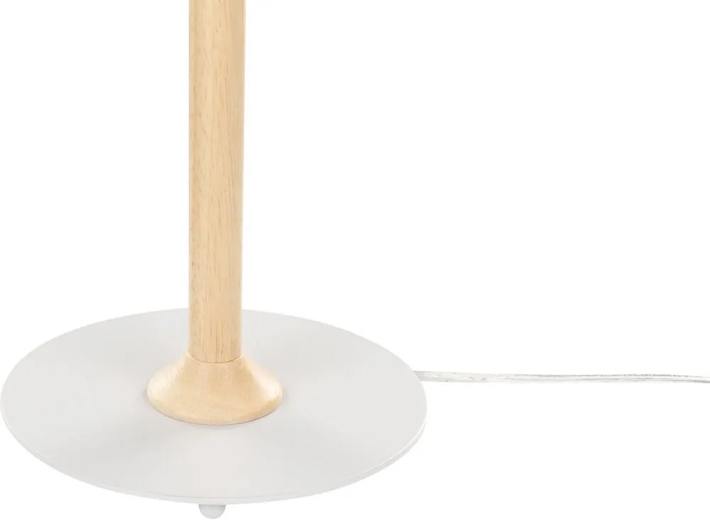 Drevená stolná lampa biela MOPPY Beliani