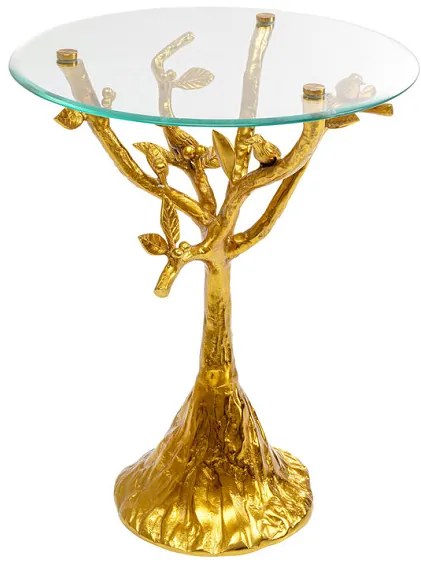Blossom Tree príručný stolík Ø 41 cm zlatý