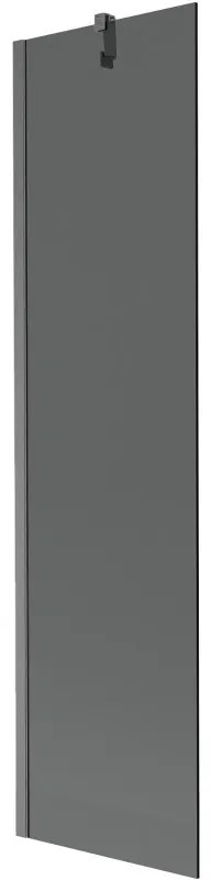 Mexen Next, 1-krídlová vaňová zástena 50 x 150 cm, 6mm šedé sklo, brúsená grafitová, 895-050-000-00-40-66