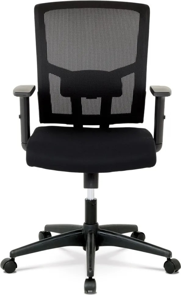 Kancelárska otočná stolička PELTA — sieť / látka, čierna