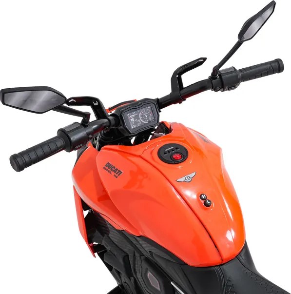 Elektrická motorka Ducati Diavel x Bentley oranžová