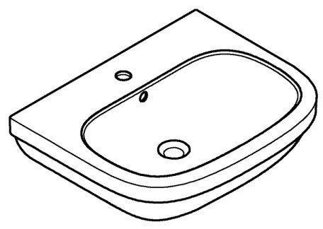 GROHE 39335000 - Umývadlo EURO CERAMIC 595 × 482 mm keramika/biela