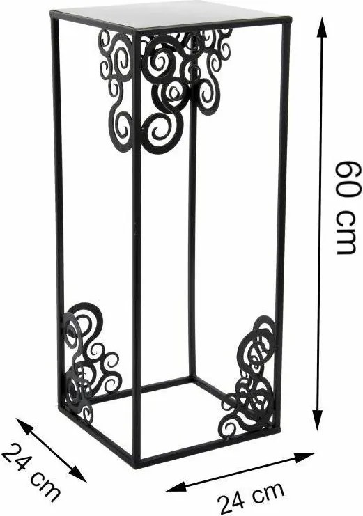STOJAN NA KVETINÁČ FRAME 60X24X24 CM ČIERNA