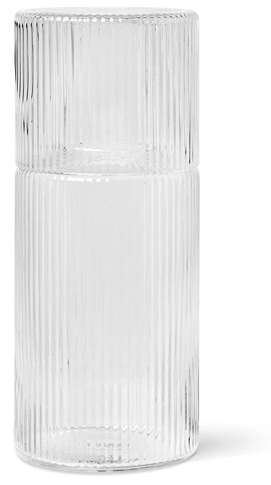 Ferm Living Sklenená karafa Ripple Small 500 ml
