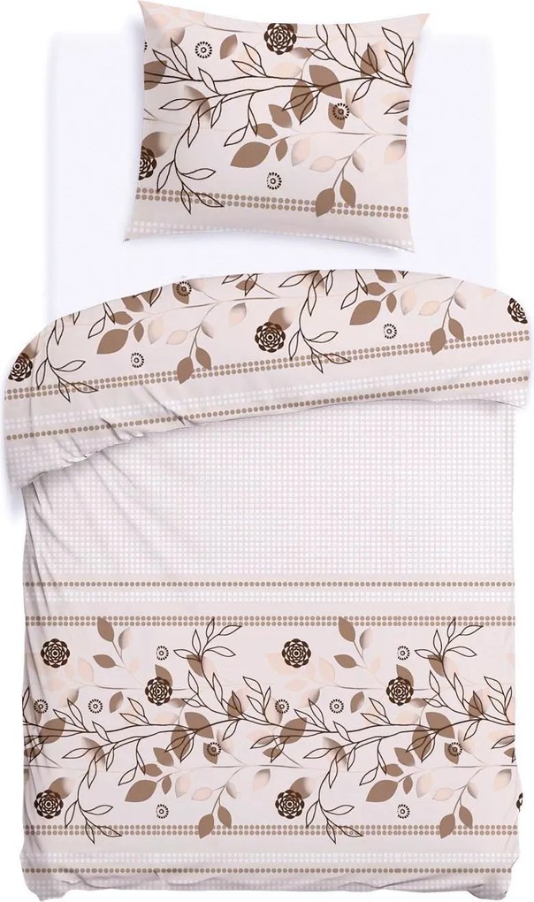 BAVLNENÉ OBLIEČKY COTTONLOVE 140X200 CM, 1KS 70X90 CM LISTY