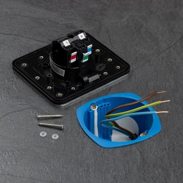 Brilagi - Vonkajšia vstavaná podlahová zásuvka IP55 matný chróm obdĺžnikový