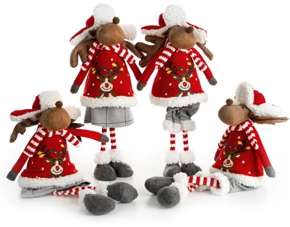 VIANOČNÁ FIGÚRKA REINDEER 52CM VIACFAREBNÁ