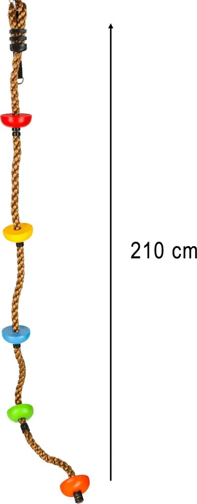 KIK Lezecké lano s diskami pre deti (210 cm)