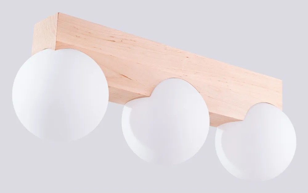 Biele/v prírodnej farbe stropné svietidlo so skleneným tienidlom ø 12 cm Solum – Sollux