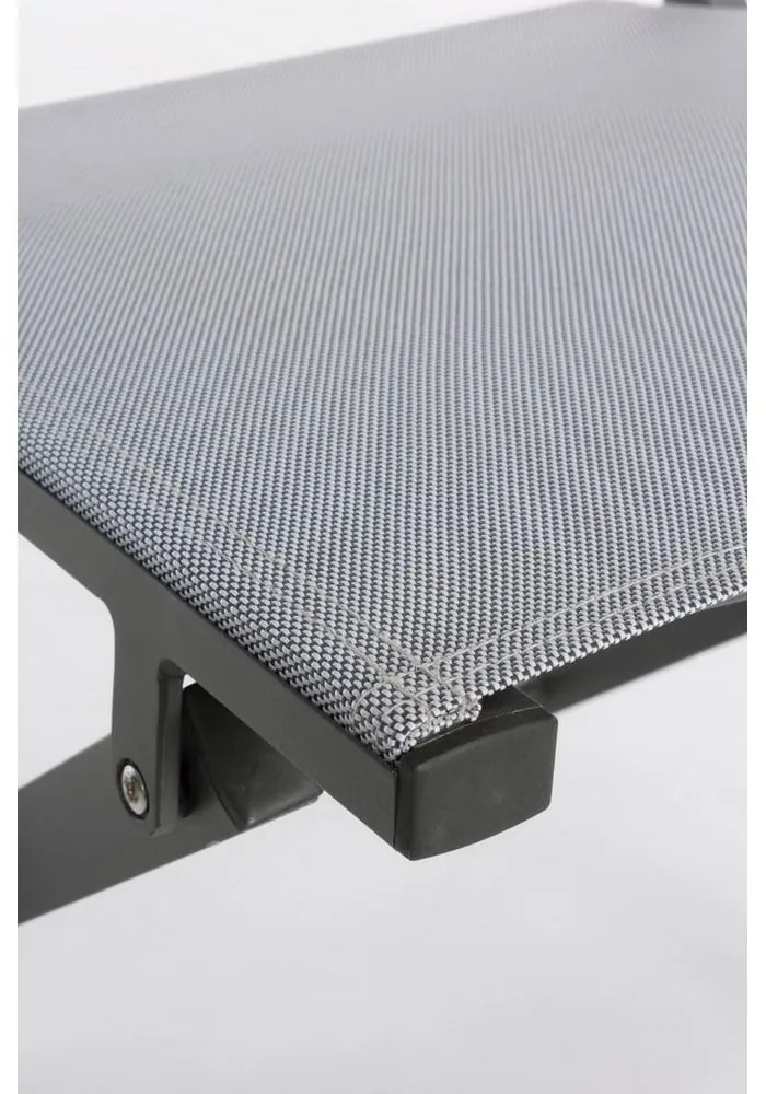 Sivá kovová záhradná stolička Elin – Bizzotto