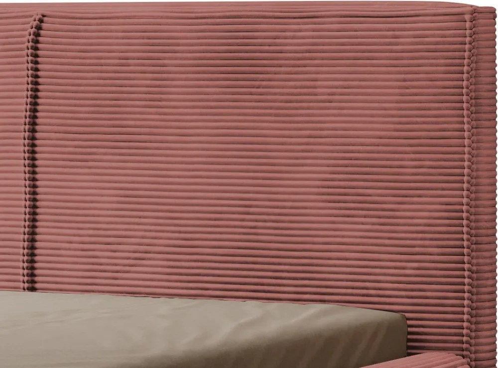 Posteľ Inez 180x200 cm, terracota štruktúrovaná látka