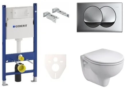 Cenovo zvýhodnený závesný WC set Geberit do ľahkých stien / predstenová montáž + WC Kolo Rekord SIKOGES7K71