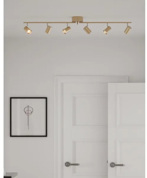 ByRydens 4202100-6501 - Bodové svietidlo CORRECT 6xGU10/7W/230V zlatá