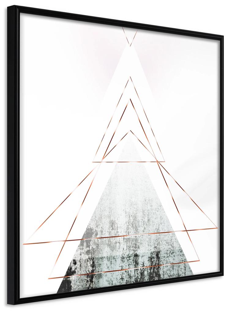 Artgeist Plagát - Geometric Abstraction (Square) [Poster] Veľkosť: 20x20, Verzia: Čierny rám s passe-partout