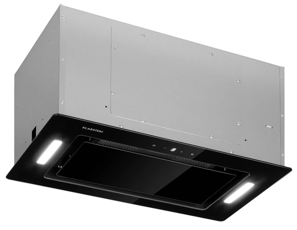 Hektor Eco, vstavaný digestor, 52 cm, 566 m³/h, dotykový, sklo, čierny