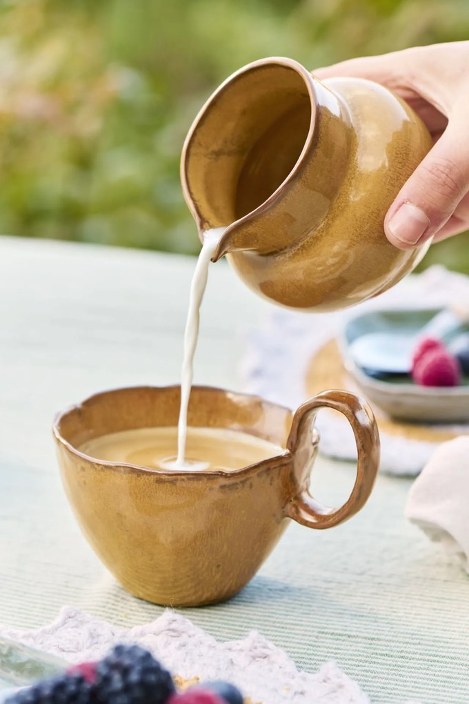 Ib Laursen Kameninový džbán na mlieko Ocean Mustard 300 ml